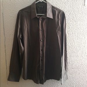 EXPRESS1MX Olive Green Button Down Shirt